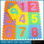 BABY PLAY MAT FOR CHILDRENS KIDS NUMBERS SOFT FOAM JIGSAW PUZZLE MATS 9PC 123