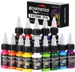 Tattoo Ink Set Professional 14 Colors 1/2Oz(15Ml) Vegan-Friendly Tattoo Pigment