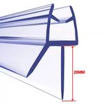 Shower Screen Seal Strip Bath Seal Strip for 4 to 6mm Glass 90cm Length Clear