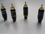 4x Nakamichi Copper Gold Plated RCA Plug Connector HIFI AUDIO phono 6.3mm cable