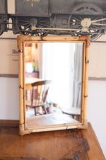 Italian Bamboo Rectangular Wall Mirror