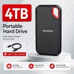 4TB Portable External Hard Drive USB3.0 Shockproof HDD Storage for PC Laptop Mac