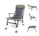 TCTNT Premium Fishing/Camping Chair Reclining With Armrests Adjustable Mud Feet