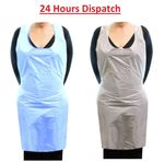 1000 Polythene Plastic Aprons Flat Pack or Roll Disposable PPE White or Blue 100