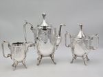 Restored Antique 1871 Reed Barton 2576 Silverplate Coffee Pot Creamer Sugar Set