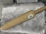 George Home Plain Wooden Rolling Pin 40cm Brown Easy to Clean