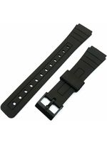 18mm Black Replacement Strap For Casio F-91W F-94 F-94W F-105W(PINS INCLUDED)
