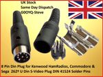 8 Pin Din Plug for Kenwood Commodore & Sega  262º U Din S-Video Plug DIN 41524