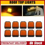 10x Amber LED Cab Marker Roof Lights For Volvo FH FL FM FH12 Truck 24V IP68 Lamp