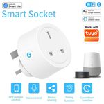 Tuya Smart Plug WiFi BT Socket UK 16A Power Monitor Works with Alexa Google