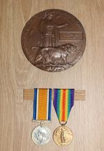 WW1 Memorial Plaque and Victory Medal to 50385 Pte. Ellis Holmes 2nd South Lancs