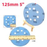 Sanding Discs 600-5000Grit 8-Hole Wet and Dry Hook Loop Sandpaper Pads 125mm 5"