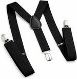 Y Back Suspenders Adjustable Elastic Trouser Braces Clip On Unisex