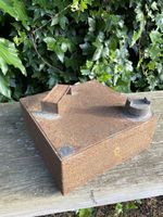 Vintage Petrol Fuel Oil Can / Brass Cap / Very Unusual Shape and Size