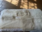 Antique Laces White Cream Needlepoint Remnants Off cuts VTG Wedding Projects/7pc
