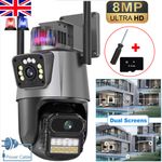 8MP 4K Wireless IP Camera WIFI Outdoor CCTV PTZ Smart Home Security IR Cam IP66