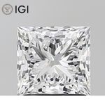 IGI Certified Lab Grown CVD Diamond Princess Cut 2.03 Ct D Color VS1 Clarity