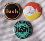 Lush (shoegaze / Britpop) three 25mm button badges. Free UK postage!
