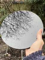 Black Obsidian Large Scrying Mirror AAA+ Powerful /Protective 20cm With Stand