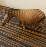 Vintage carved Solid Wood lovely Zebra Figure 5” x 3” Africa 