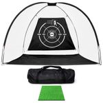 Links Choice Golf Driving Net Practice Hitting Swing Training Aid with Turf Mat