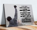 ROCKY STEPS MOTIVATIONAL QUOTE CANVAS WALL ART PICTURE PRINT FRAMED