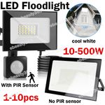 10W-500W LED Floodlight Security Watt Outdoor Garden Lights With PIR Sensor Lamp