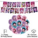 KPOP Party Decoration Demon Music Hunters Birthday Banners Balloons Bunting Flag