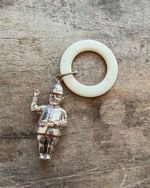 Vintage Policeman Baby Rattle Teether Ring Antique