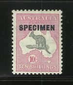 Australia Early George V 10 Shilling Kangaroo MH Original Gum No Hidden Faults