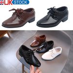 Boys Toddler Smart Leather Shoes Kids Wedding Party Formal School Shoes Size UK