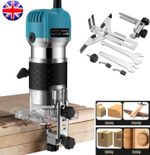 Electric Palm Router Trimmer Tool Compact Handheld Trim Wood Laminator UK