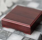 1 x Coin / Medal Display Wood Storage Protective Box With Red Velvet Interior