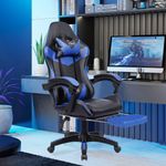 Neo Gaming Chair Leather Racing Office Executive Recliner with Leg Rest Massage