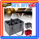 Wine Bottle Carrier 6 Bottles Felt Wine Bottle Holder Bag Reusable Foldable