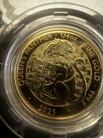 The Royal Mint 2025 Queen's Panther 1/4oz Gold Bullion Coin 0.9999