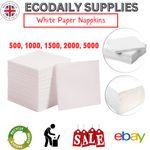 White Paper Napkins 1 Ply Tissue Serviettes/Napkins for Cafe Takeaway Restaurant
