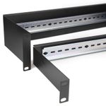 DIN Rail Rack Mounting Bracket 1U/2U for 19 Inch Rack Networking Data Cabinets