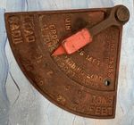 Vintage Heavy Cast Iron Steam Crane Jib Gauge Sound As Found Condition aka Rusty
