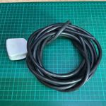 Vintage Black 4m Rubber Power Lead With UK Plug