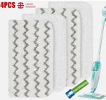 4PCS Pads Replacement For Shark S1000UK S1000 Series Steam Mop Pocket Mop Pads