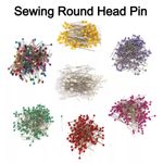 1.5in Straight Pins Assorted Colour Glass Head Stud Hemming Dressmaking Sewing