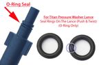 Titan Pressure Washer Lance Male End 2 O-Ring Rubber Seals (Check Model No.)
