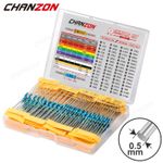 300pcs (60values) 1/4W Watt 1% Metal Carbon Film Resistor Kit Set 1ohm - 4.7Mohm