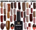 BLUESKY GEL NAIL POLISH BROWN BEIGE RUST POPULAR AUTUMN WINTER UV LED SOAK OFF
