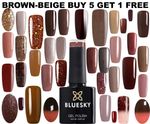 BLUESKY GEL NAIL POLISH BROWN BEIGE RUST POPULAR AUTUMN WINTER UV LED SOAK OFF
