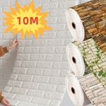 3D Brick Wall Sticker 70cmx1/5/10m Self Adhesive Foam Wallpaper Waterproof Decor