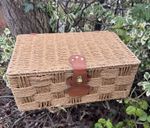 Empty Alfred Button Brown Woven Basket - Hamper Storage Basket #DMR131