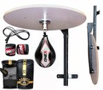 Boxing Speed Ball Platform Set Adjustable Stand Bag Mitts MMA Training Kit