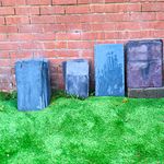 Grey Slate Roof Tile Rectangle Natural Finish 20x10in Weather Resistant A1